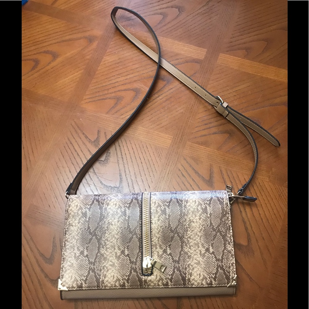 Clutch/satchel snake skin bag
